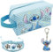 Kosmetiktasche, Reise-Kosmetiktasche, Cartoon-Kosmetiktasch mit Schlüsselanhänger und Armband, Reisetasche, Hohe Kapazität, Geschenk für Mädchen