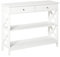 HOMCOM Table de Console Table d'entrée Style Table de drapier néo-rétro 2 tiroirs 2 étagères dim. 100L x 30.5l x 80H cm en Bois Blanc
