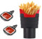 Fhioevt 3 Stück Auto Pommes und Saucenhalter Clip-Set Pommeshalter fürs Auto Pommes Frites Rack aus Kunststoff mit Soßenhalter Pommes Becherhalter für Jede Art und Größe von Lüftungsöffnungen