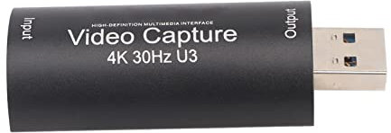 Garsent zu-USB-3.0-Adapter, 4K-30-Hz-Ultra-HD-Videoaufnahmekarte, 1080P 60 FPS, Plug-and-Play mit DSLR-Camcorder, Action-Cam-Aufzeichnung und Live-Video-Streaming