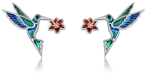 Kolibri Ohrringe Sterling Silber Kolibri Ohrstecker Kolibri OhrMuttertag Schmuck Geschenk für Damen