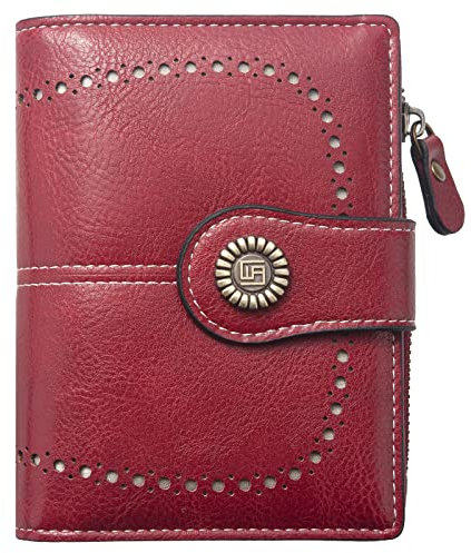 Portefeuille Femme Cuir Porte Monnaie Femmes Porte-Cartes Portefeuille Zippé Femmes avec 16 Emplacements pour Cartes Anti RFID Portefeuilles