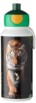 Mepal - Gourde Pop-up Campus - Gourde Étanche pour L'école - Gourde Réutilisable pour Enfant - Sans BPA et Lavable au Lave-Vaisselle - 400 ml - Wild Tiger