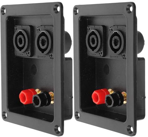 Housoutil Lautsprecher Anschlussstecker 2 Stück DIY Lautsprecher Terminal Box Terminalbecher Adapter Für Bühnenlautsprecher Subwoofer Anschlussklemmen Für Konzert Konferenz