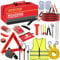 GADLANE Car Breakdown Emergency Kit - Extra Large Roadside Car Emergency Kit with Warning Triangle, Jump Leads, Tow Rope, First Aid Kit, Safety Hammer etc New Driver Car Kit with Storage Case