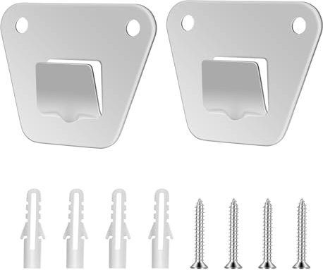 2-Set Wall Mounting Fan Bracket, Heavy Duty Wall Mounting Fan Bracket Holders for Oscillation Fans Solid Steel Fan Wall Mount Bracket with Fastening Screws for Wall Fan Mounting Bracket