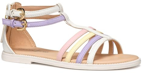Geox J Sandal Karly Girl, White Lilac, 37 EU
