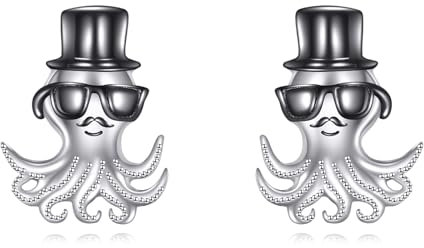 ONEFINITY Oktopus Ohrringe 925 Sterling Silber Oktopus Ohrstecker Oktopus Schmuck für Frauen