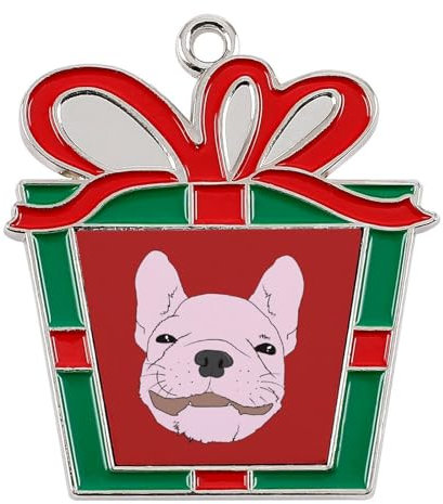 Französische Bulldogge Weihnachtsschmuck Christbaumschmuck Weihnachten Dekoanhänger Trapez