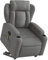 KOIECETA Massagesessel Sessel mit Aufstehhilfe Relaxsessel mit Liegefunktion Vibrationsfunktion Fernsehsessel Liegesessel Aufstehsessel Dunkelgrau Stoff