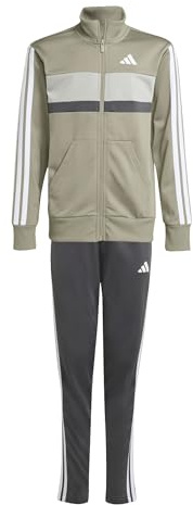 adidas Unisex Kids Seasonal Essentials Tiberio 3-Streifen Tricot Kids Trainingsanzug