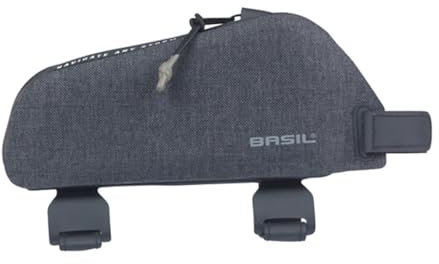 Basil Navigator Storm S Top Tube Rahmentasche - 0,8L, Schwarz, Wasserdicht, Robust, Ideal für Pendler und Outdoor-Abenteuer