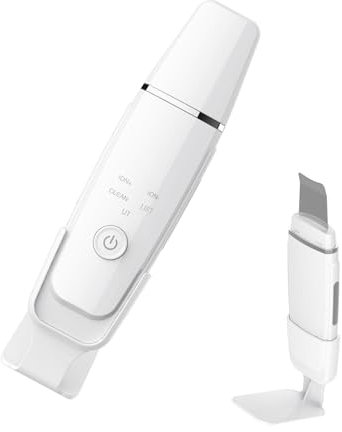 Spatule à ultrasons pour la peau | Spatule pour le visage | 4 modes d'extraction de pores à ultrasons | Outil de levage de saleté pour le nettoyage en profondeur du visage