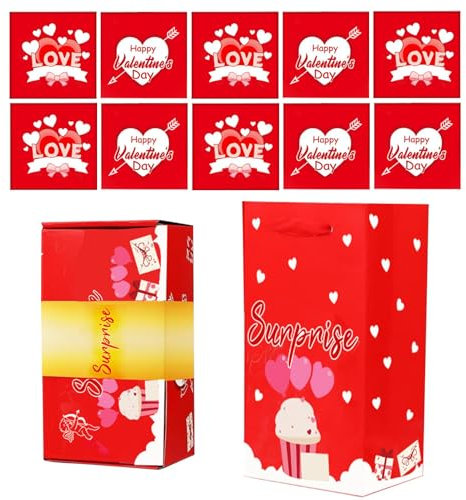 Pop-Out-Box zum Valentinstag, wiederverwendbare Spardose zum Teilen von Ringen, Halsketten und Armbändern, für Ehemann, Ehefrau, 10 Stück