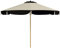 Outsunny Parapluie de jardin Ø2.6 m avec entrée d'air et franges, Parapluie d'extérieur avec 8 lattes en métal et 180g/㎡ polyester, pour cour, patio et balcon, UV50+, Beige