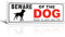 TAKULA 25 * 9CM Beware of the Dog Signs,Dog Wall Sticker,Caution Dogs Running Free Sign,Dog Lives Here Sign,Suitable for Outdoor Gates and Fence Gates
