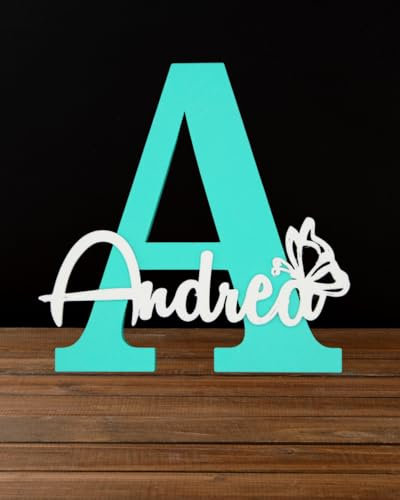 EDURAIT Letras Decorativas Personalizadas, para decoración de habitación Juvenil o Infantil. Diseñadas con Nombres Personalizados y con Mariposa, Nube, Estrella, Corona, Mickey, Osito y Balón en 3D.
