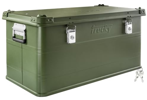 Trucky Aluminium Box mit Deckel Grün Alu Kiste Alukiste Auswahl Transportbox Metallbox Aufbewahrungsbox Boxen Abschliessbar Metallkiste