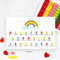 Transparent Gift Cajas de Dulces Personalizadas con Diseño de Lluvia, Nombres y Texto. Caja de Chuches.Regalos Originales para Profesores. Regalos Personalizados Fin de Curso para Maestras.