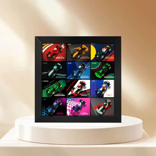 Support mural d'affichage pour LE-GO 71049 F1 Mi-n-i Raciing Compatible avec crochet de voiture Le-go Idées cadeaux Décoration (sans modèle) (noir)