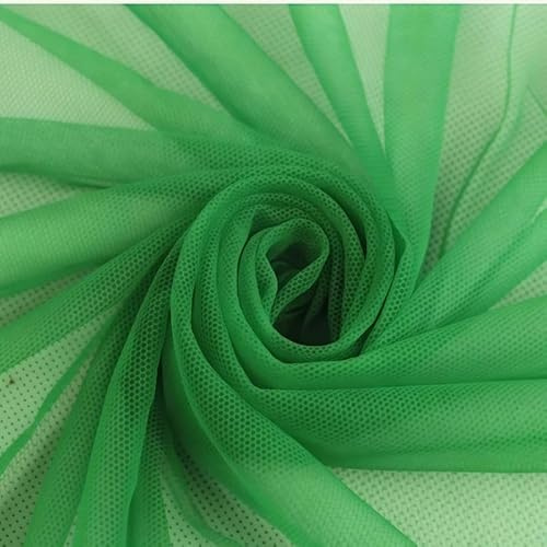 1 Meter Green Mesh Fabric for Sewing 160cm Wide Polyester Tulle Fabrics for Wedding Party Decorations