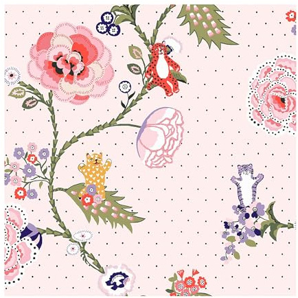 G&B Cath Kidston Catnip Pink Wallpaper