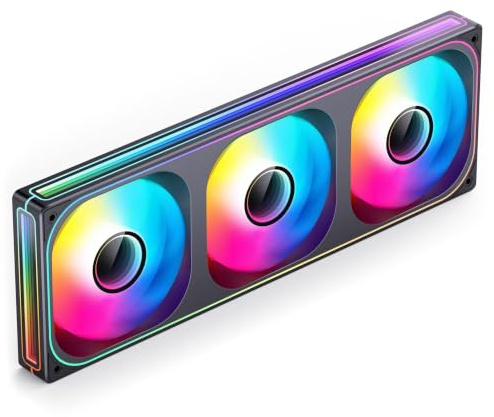 Jonsbo ZB-360 Lüfter schwarz | 360 mm ARGB PWM Gehäuselüfter mit Single Frame Design und Infinity Mirror Effekt