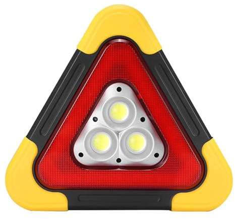 Generisch Warnleuchte - LED Solar, Stoßdämpfer, Notlicht, tragbare Lampe, faltbares reflektierendes Stativ | Sicherheitswarnschild für die Reparatur des Fahrzeugs für Fahrzeuge Straßen am Straßenrand