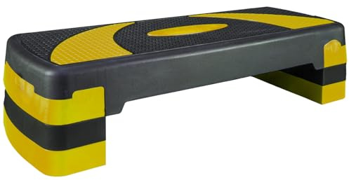 FIXKRAFT Aerobic Stepper 3 in 1 für Zuhause 120 kg Steppbrett Höhenverstellbar Steppboard DREI Stufen Fitness Stepp Brett Sport Equipment Gymnastik Zubehör