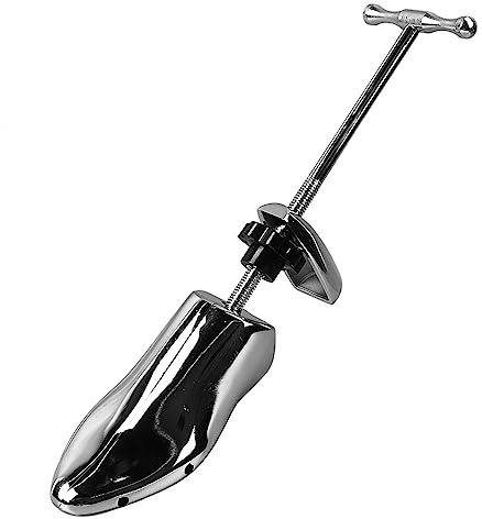 Rengue Ensanchador de Zapatos, Expansor Profesional de Aleación de Aluminio para Varios Zapatos, con Eje Resistente para Aliviar Juanetes y Problemas de Pies (Tacón plano de doble placa para hombre)