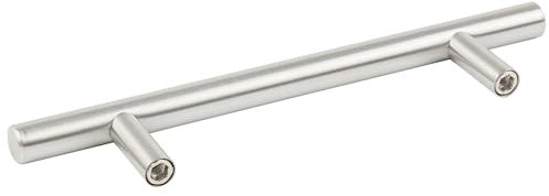 TRIXES Paquete de 20 Manijas en Forma de T en Acero Inoxidable para Cajones Puertas de Gabinete o Cocina - 150 mm de ancho; Centros 96mm - Tiradores Cocina