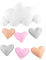 LUOEM Kinderzimmer Dekoration Wolken Regentropfen Hängende Deko Babyparty