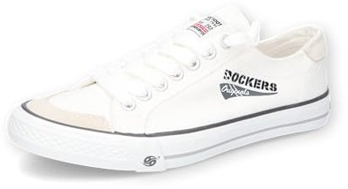 Dockers by Gerli Herren Low-Top Sneaker, Männer Halbschuhe,Strassenschuhe,Sportschuhe,Freizeitschuhe,Turnschuhe,Laufschuhe,Weiss,47 EU