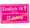 DankeDir! Volljährig (17 Jahre) Ortsschild rosa Geschenk 18. Geburtstag bester Freund Freundin Geschenkidee Geburtstagsgeschenk Volljährigkeit Kleines Geschenk 18er Geburtstagsparty
