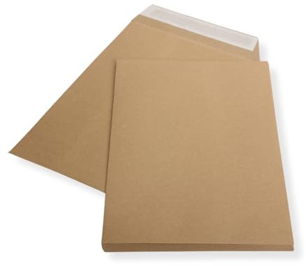 20 St. Versandtaschen extra stark 120 gr. DIN A4 C4 braun ohne Fenster Kuvert Haftklebend Briefumschläge HK