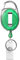 Karteo® Badge retrattile verde retrattile con moschettone e clip da cintura porta documenti per fodere carte chiavi