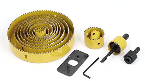 Aexit Madera Plástico Hoja de metal Sierras de corte Sierras de taladro Brocas Kits (model: X9974IIVI-5803YC) Kits 16 piezas