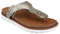 Liberty Damen Echtleder Zehentrenner Sandale | Jasmin | Bequemer Freizeit-Schuh | Premium Sohle - Gold, 37 EU
