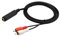 zdyCGTime Câble répartiteur en Y 6,35 mm vers 2 RCA,plaqué or 6,35 mm (1/4 pouce) TRS femelle vers 2 (double) audio stéréo RCA mâle,câble adaptateur d'extension de répartiteur en Y.(1,5m/1pièce)