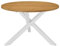 Festnight- Rund Esstisch Küchentisch aus Eiche | Holz Esszimmertisch Holztisch für Esszimmer Wohnzimmer Küche - Weiß 120x75 cm MDF