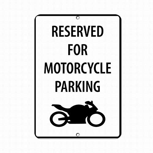 BCTS Panneau de sécurité pour parking de moto 20,3 x 30,5 cm