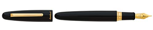 Esterbrook Füllfederhalter aus der Serie „Estie Ebony Oversized“ und aus Acryl mit verchromten Beschlägen mit einer Federstärke Breit (B), E176-B, Schwarz, 133,8 mm Länge