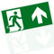 Original Notausgangsschild nachleuchtend und selbstklebend, Fluchtwegschild aus hochwertigem PVC, Rettungsschild Ausgang, Notausgangsschild stoß und kratzfest (Pfeil nach Oben)