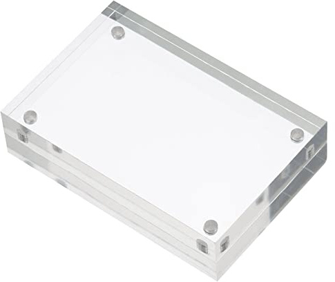 PATIKIL 2.2 x 3.2 x 0.8 Acrylic Picture Frame, Magnetic Photo Frames Display Double Sided for Family Home Office, Clear
