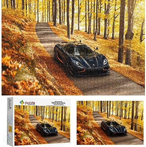 Puzzle 1000 Teile Koenigsegg Agera Puzzles Jungen und Mädchen Puzzle Schwierigkeitsgrad Sportwagen Puzzles Bildung Spielzeug Spiele Familie Dekoration,Papppuzzle（38x26cm）