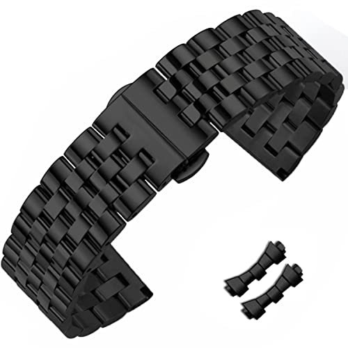 HEYOZURY Edelstahlarmband für Uhr,Metall Uhrenarmbänder Geeignet Ersatzband Armbänder für Damen&Herren,12mm 14mm 16mm 18mm 19mm 20mm 21mm 22mm 24mm Edelstahl Uhrenarmbänder