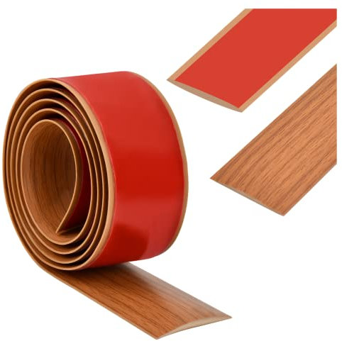 1m x 4cm Laminate Flooring Threshold Transition Strip, Door StripThreshold Bars, Floor Joining Strip, Self Adhesive PVC Vinyl Flooring Edge Trim(Yellow Wood Grain)