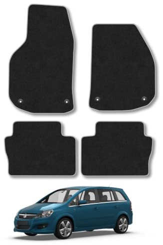 Vauxhall Zafira (2005-2012) Carpet Car Mats | Grey Edge Trim Tailored Fit Floor Mats Full Coverage Protection Accessories Easy Clean Anti Slip Made in the UK