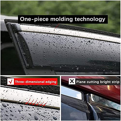 BAZORO 4 Stück Autofenster Windabweiser für Benz W211 2002-2008, Vorne Hinten Autofensterblende Regenschutz Lüftungsschutz, AutoZubehöR