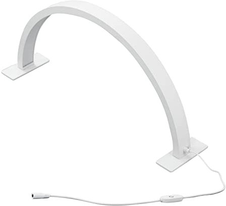 Lampada da Scrivania per Unghie a Mezza Luna da 22 Pollici, Lampada da Tavolo Ad per Nail Art da 25 W con Temperatura di Colore Regolabile, Luce Tecnica per Ciglia per (Spina UE)